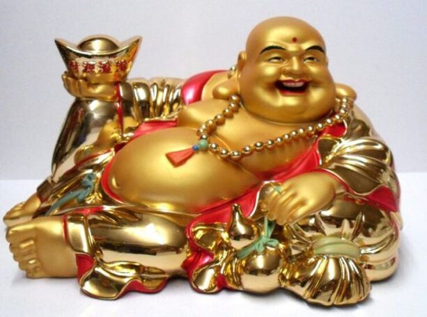 Gott Hotei - en effektiven Amulett fir Räichtum, Gléck a Gléck