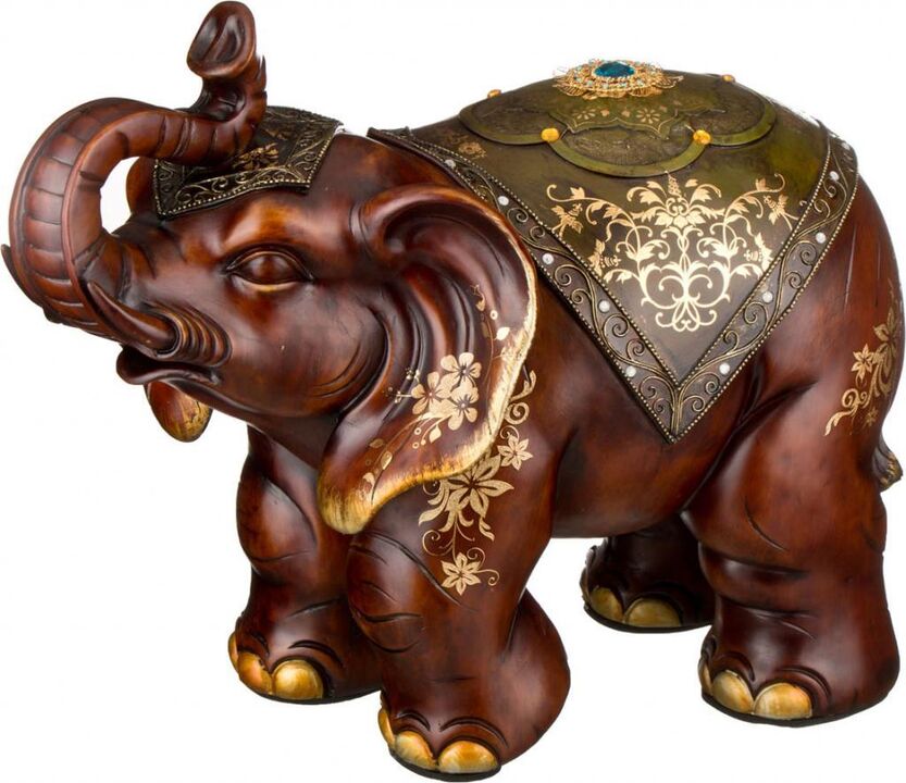 Elefantfigur als Amulett vu Gléck